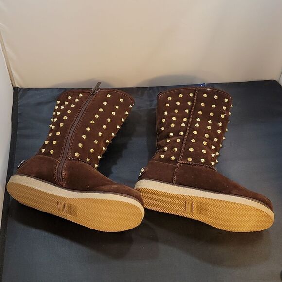 BRAND NEW SHIEKH WOMEN'S FLAT STUDDED BOOT URBAN STUDS - Picture 11 of 13